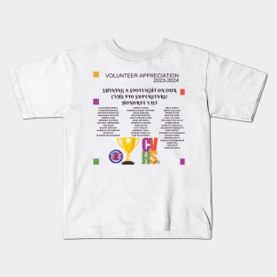 Volunteer appreciation 23-24 Honorees Kids T-Shirt